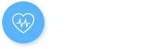 青い丸に白い心電図のアイコン