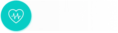 水色の丸に白い心電図のアイコン
