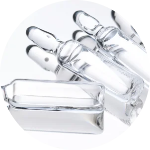 透明な液体が入ったアンプル剤